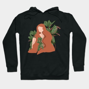 Plant lady abstract illustration 5 Hoodie